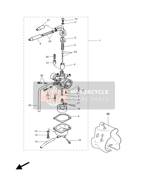 Yamaha CW50RS BOOSTER NG 2004 VERGASER für ein 2004 Yamaha CW50RS BOOSTER NG